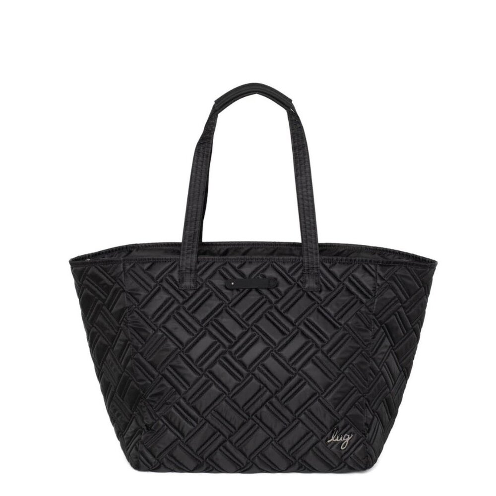 Lug Avion 2 Carry-All Tote Bag Midnight Black with Dagger Rose Interior